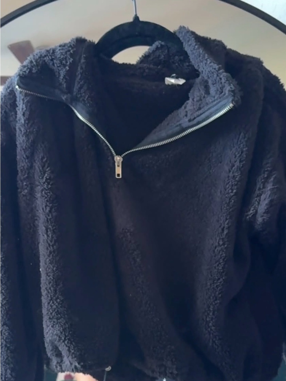 Onzie Black Sherpa Half-Zip Jacket